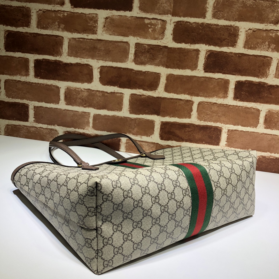 Bagsaaa Gvc*1 Ophidia medium tote bag 631685 beige & brown - 38cm