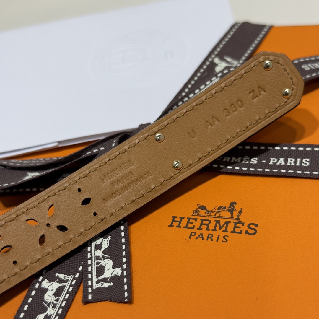 Bagsaaa H**me5 Kelly Belt 1.8cm Black