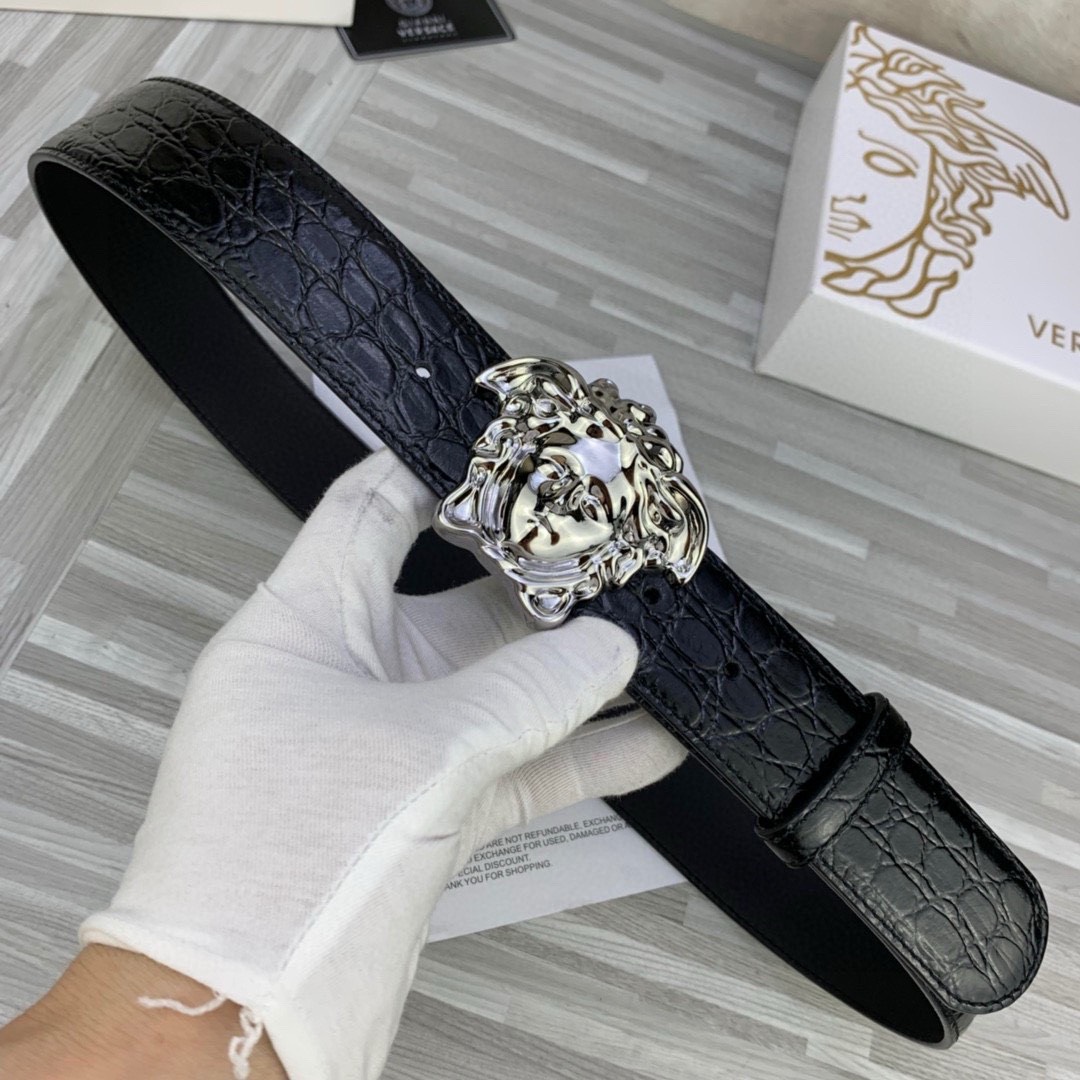 Bagsaaa Versace Black & Silver Croc