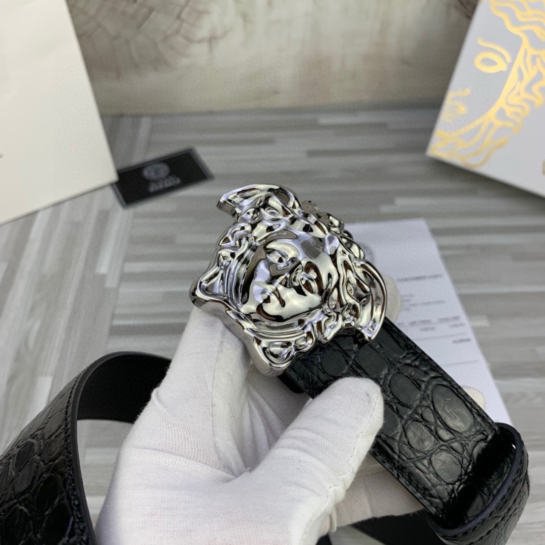 Bagsaaa Versace Black & Silver Croc