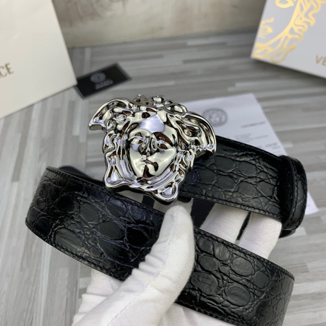 Bagsaaa Versace Black & Silver Croc