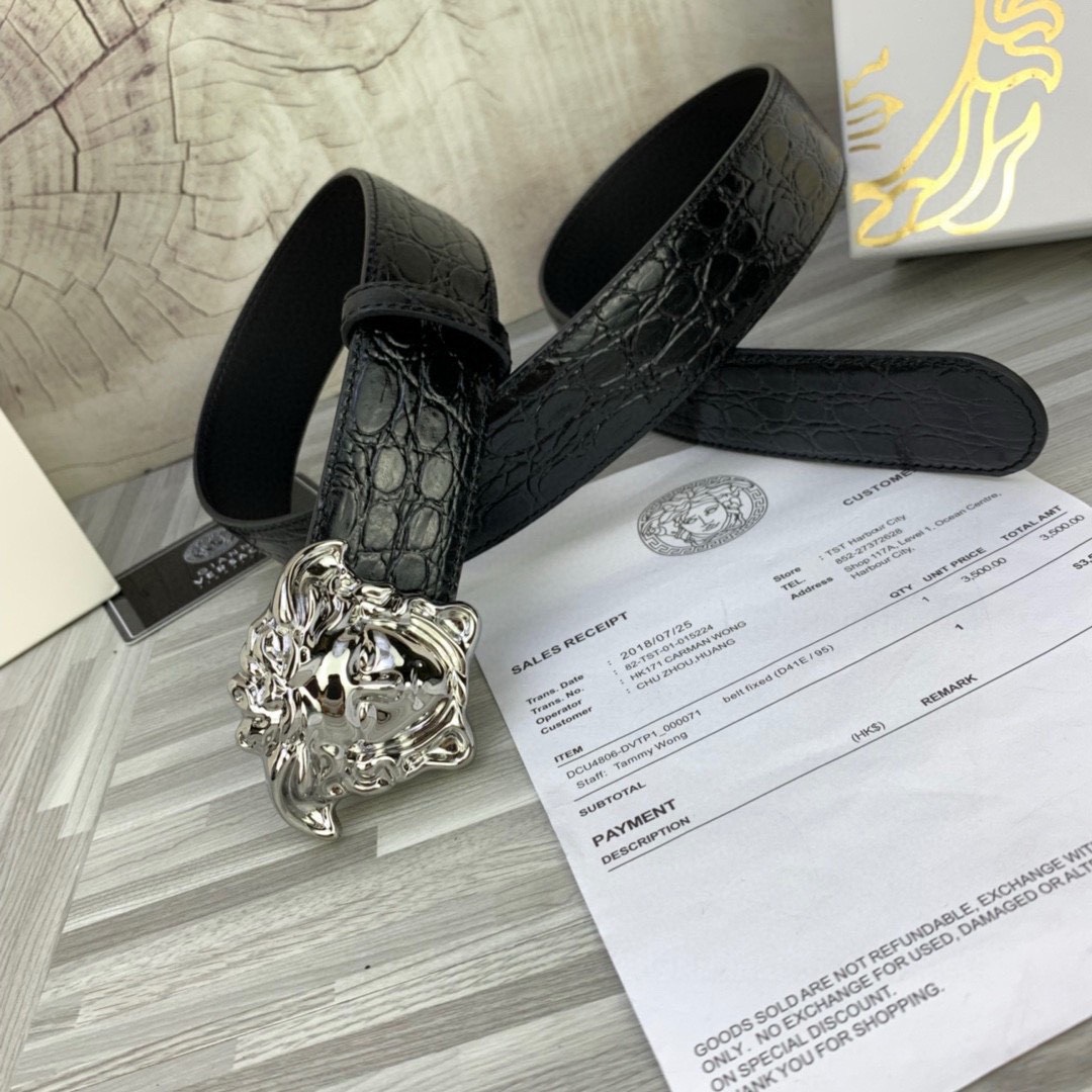 Bagsaaa Versace Black & Silver Croc