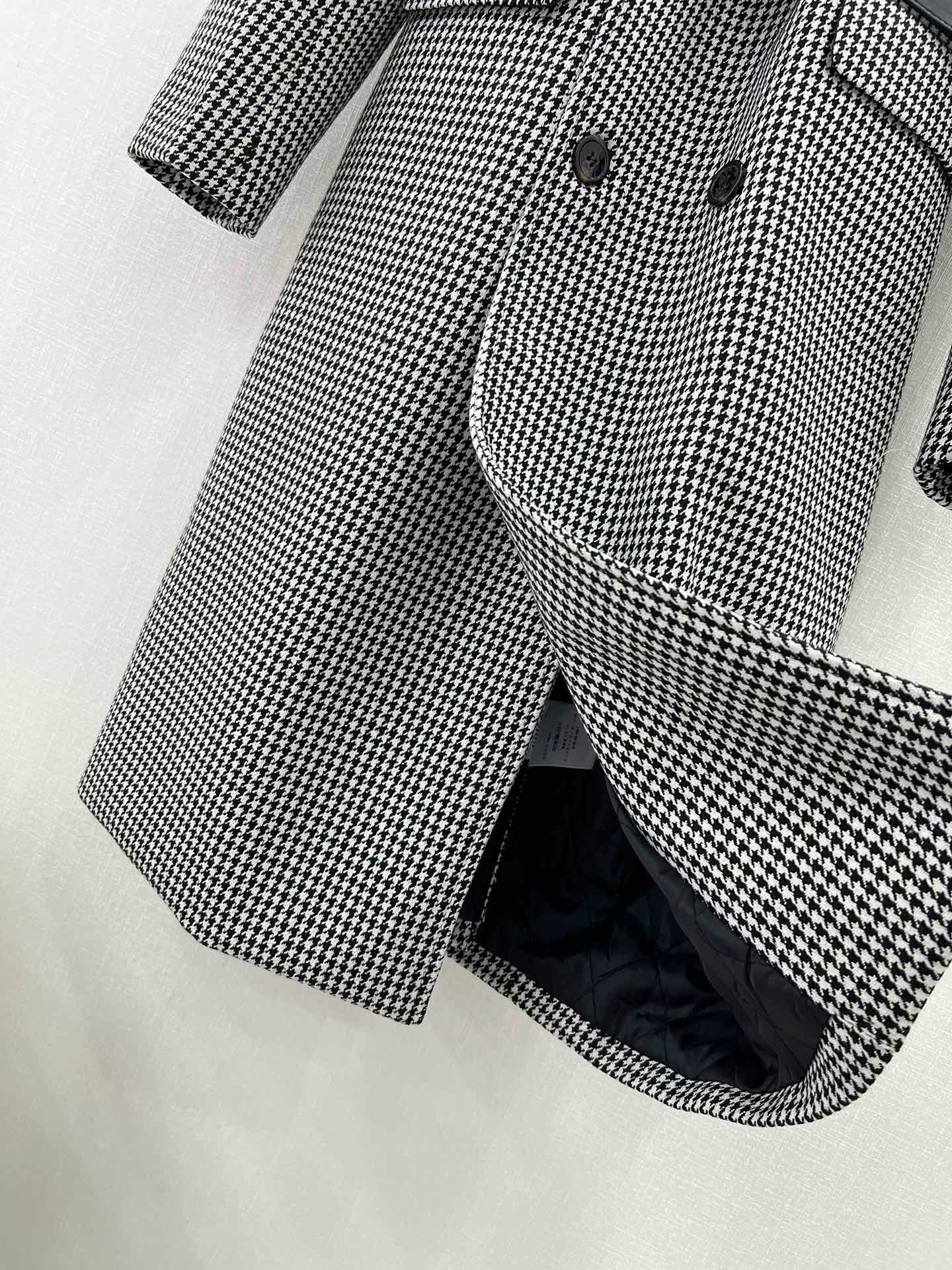 Bagsaaa D10r Overcoat Houndstooth