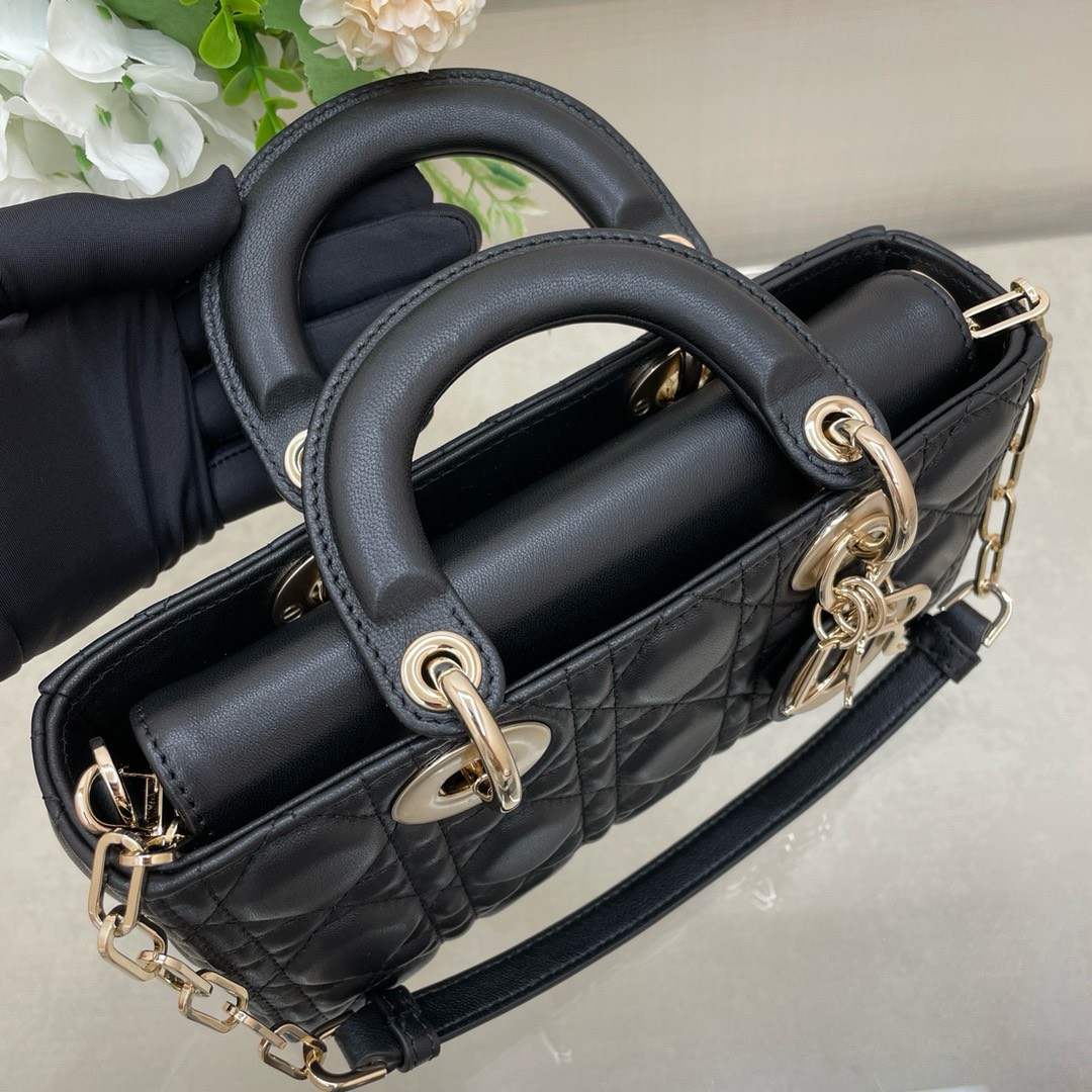 Bagsaaa D10r Lady D - Joy Small In Black Leather - 22x12x6 cm
