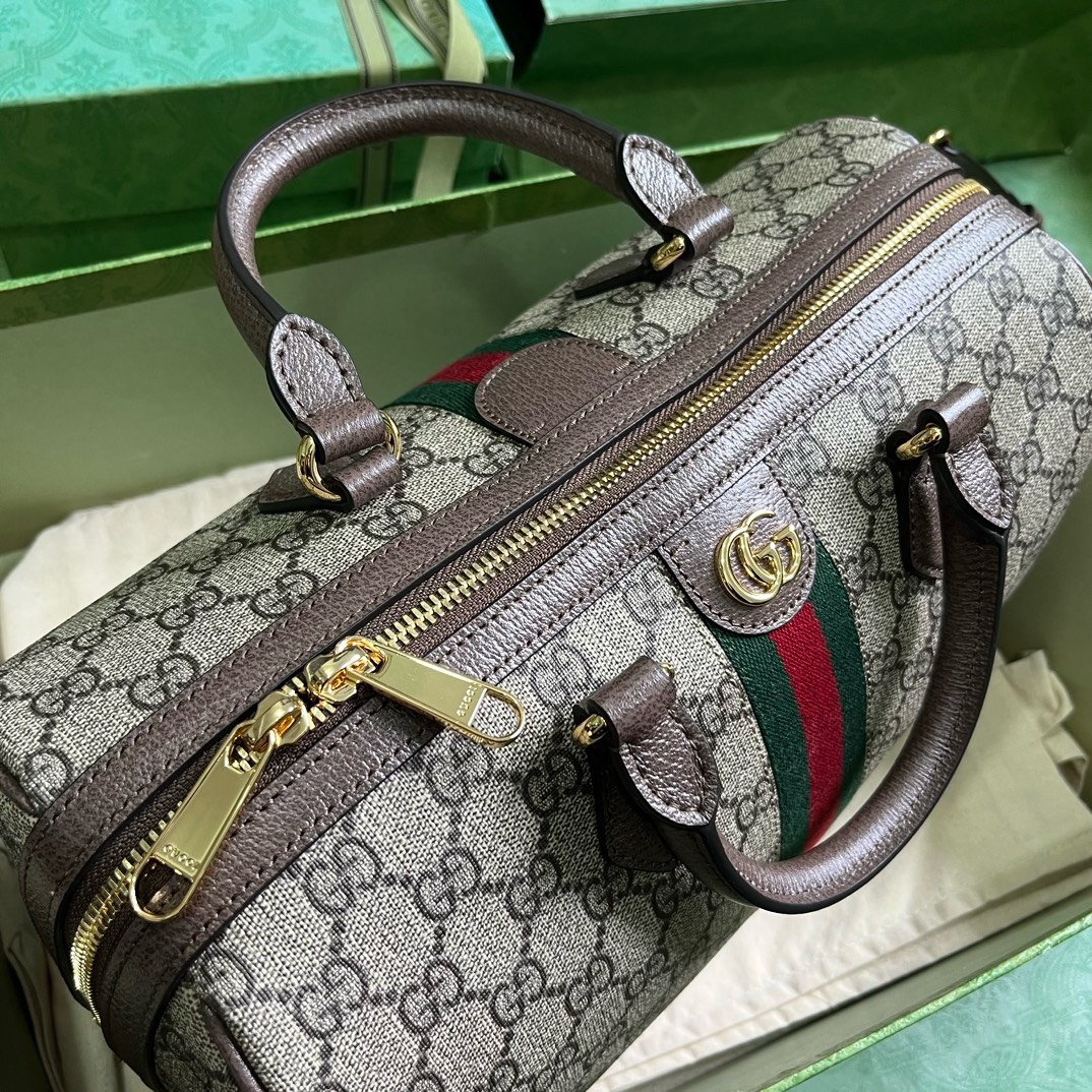 Bagsaaa Gvc*1 Ophidia GG Ebony Top Handle Bag Brown 772065 - 20x31x16.5cm