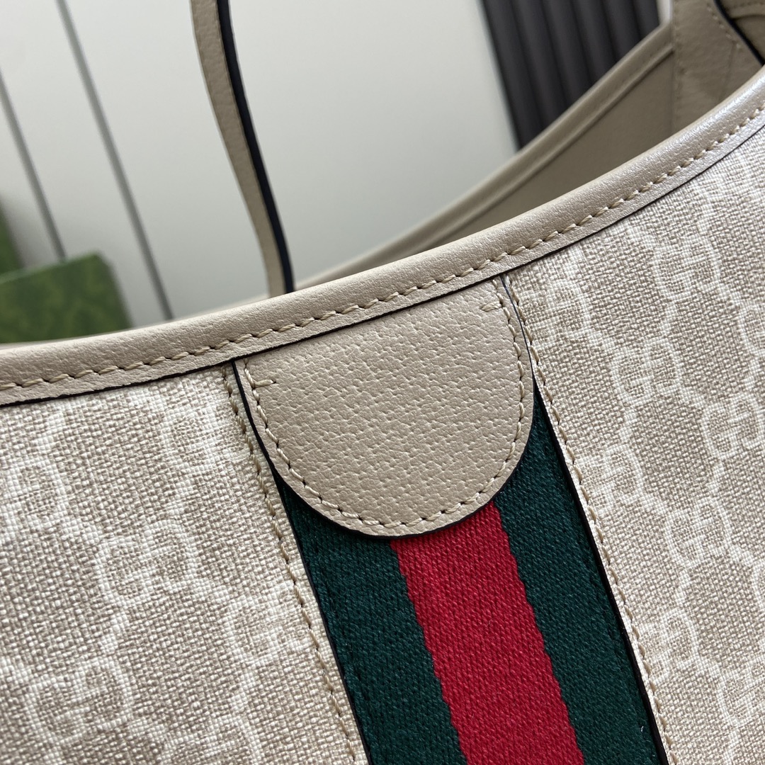 Bagsaaa Gvc*1 Ophidia GG Medium Shoulder Bag 781392 Beige & White - 34x32x17 cm