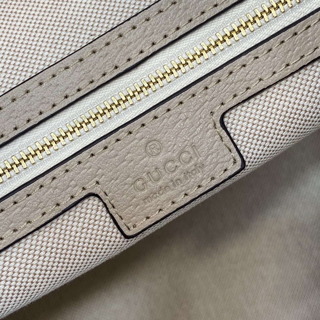 Bagsaaa Gvc*1 Ophidia GG Medium Shoulder Bag 781392 Beige & White - 34x32x17 cm