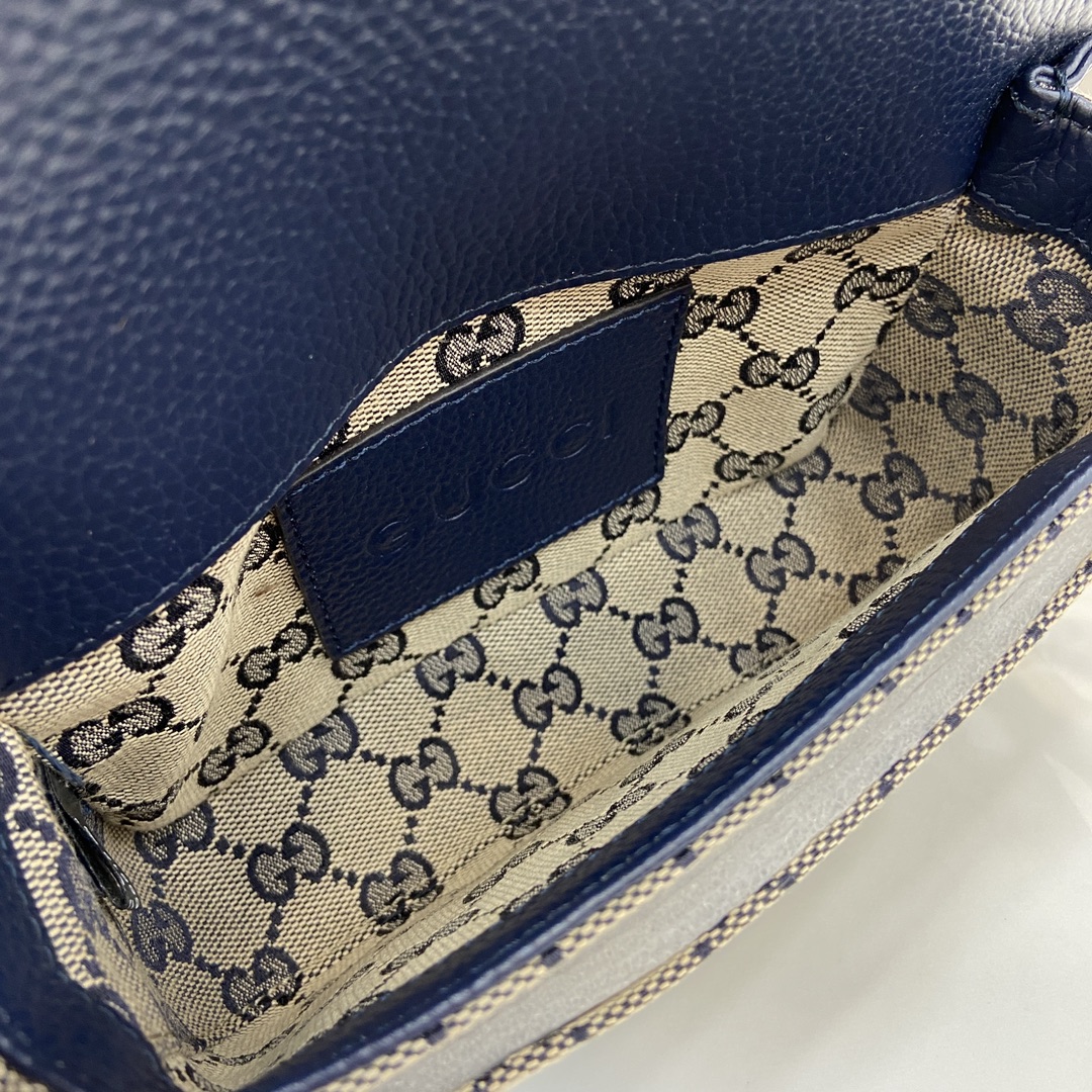 Bagsaaa Gvc*1 GG S*per mini bag 795213 navy blue - 20x13x5cm