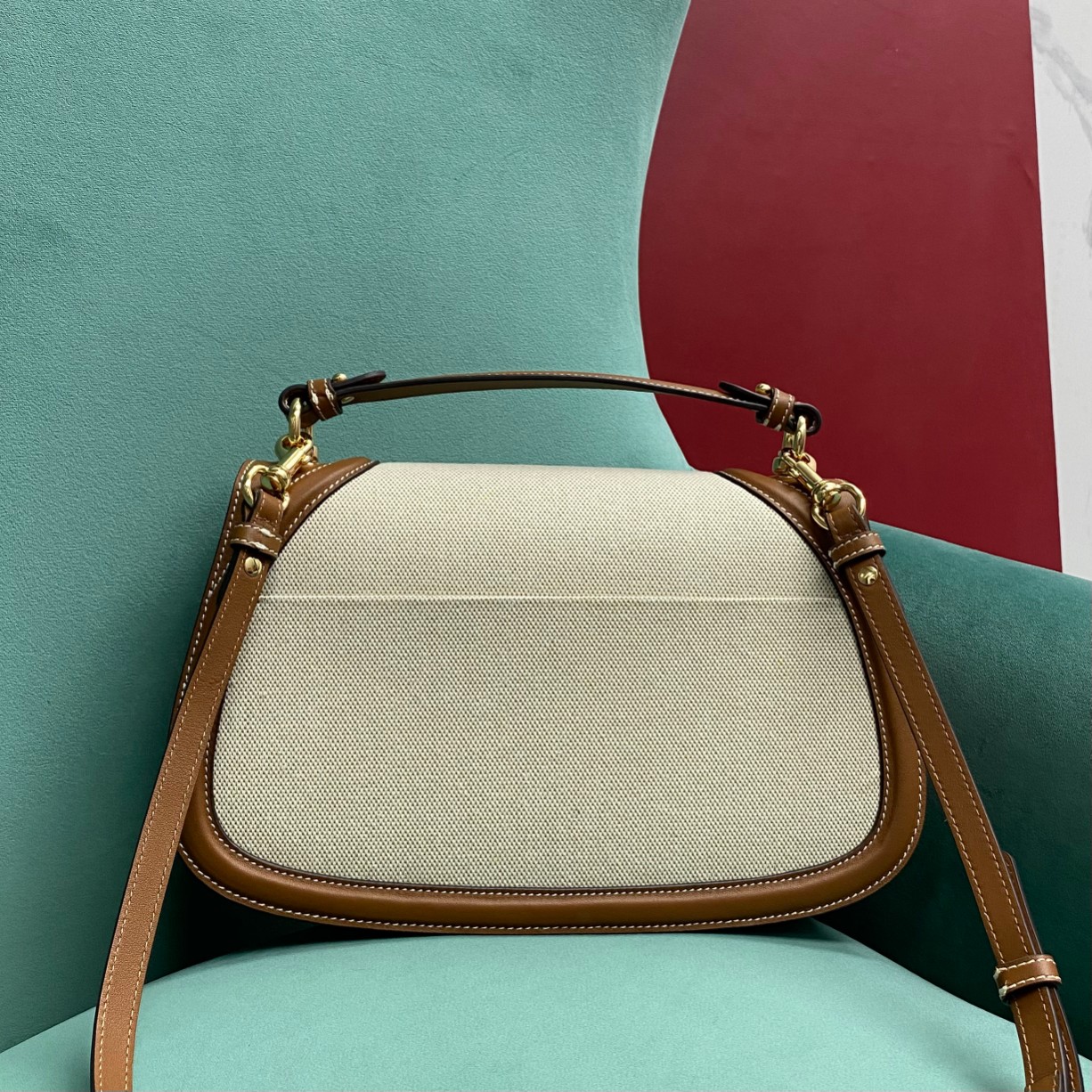 Bagsaaa Gvc*1 Blondie medium top handle bag 815716 brown & beige - 32 x 17 x 10cm