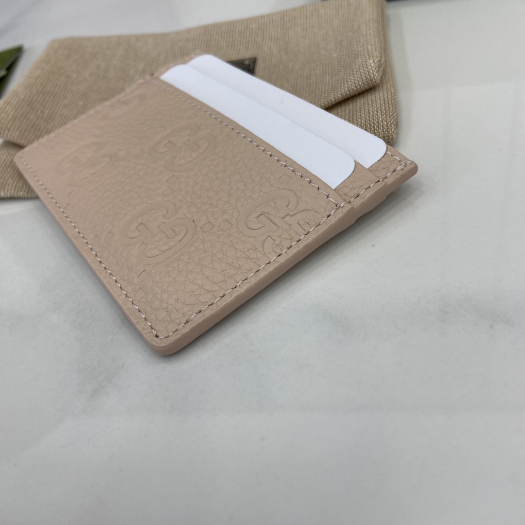 Bagsaaa Gvc*1 GG Emblem card case 815883 light pink - 10cm