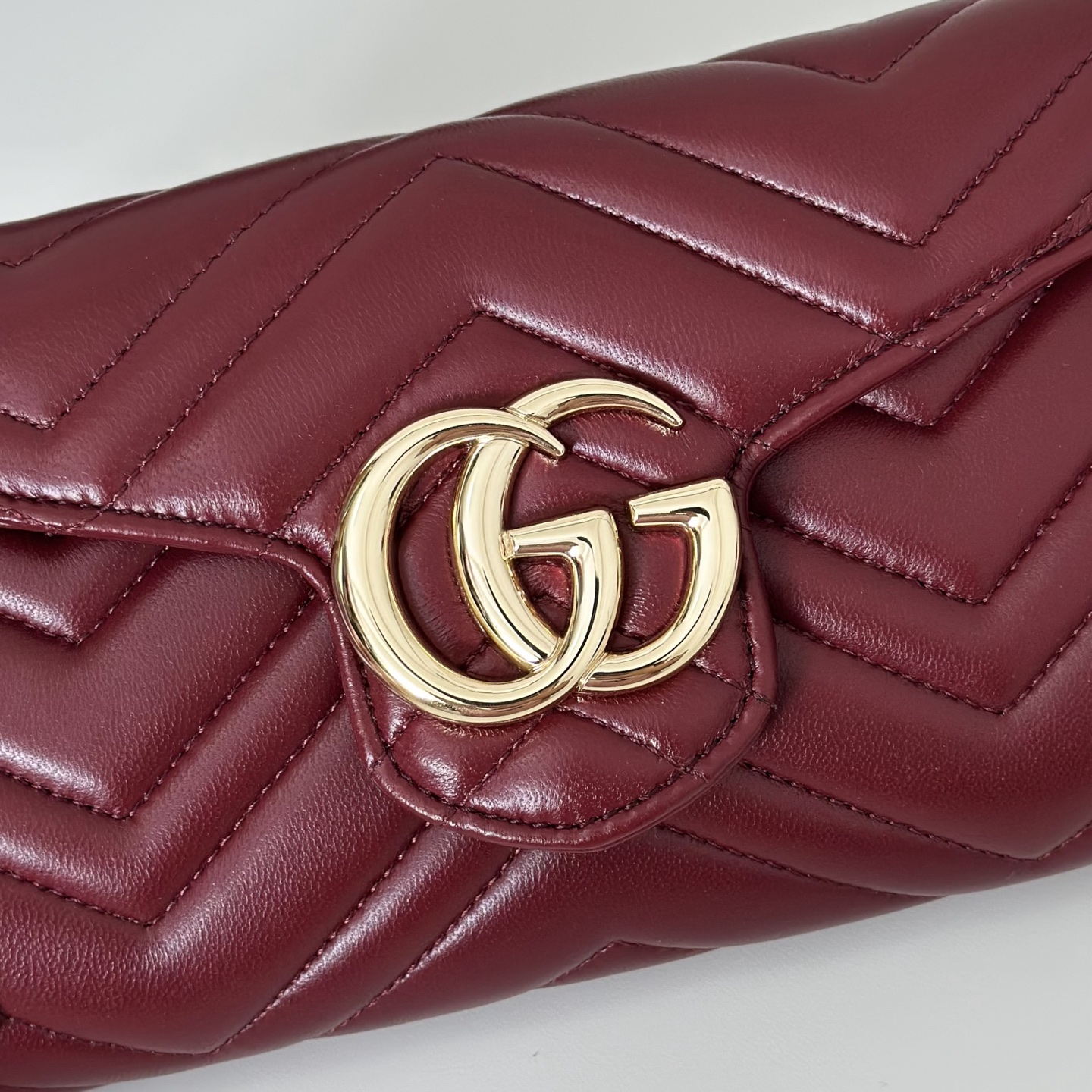 Bagsaaa Gvc*1 GG Marmont wallet on chain 837745 dark red - 19.5cm