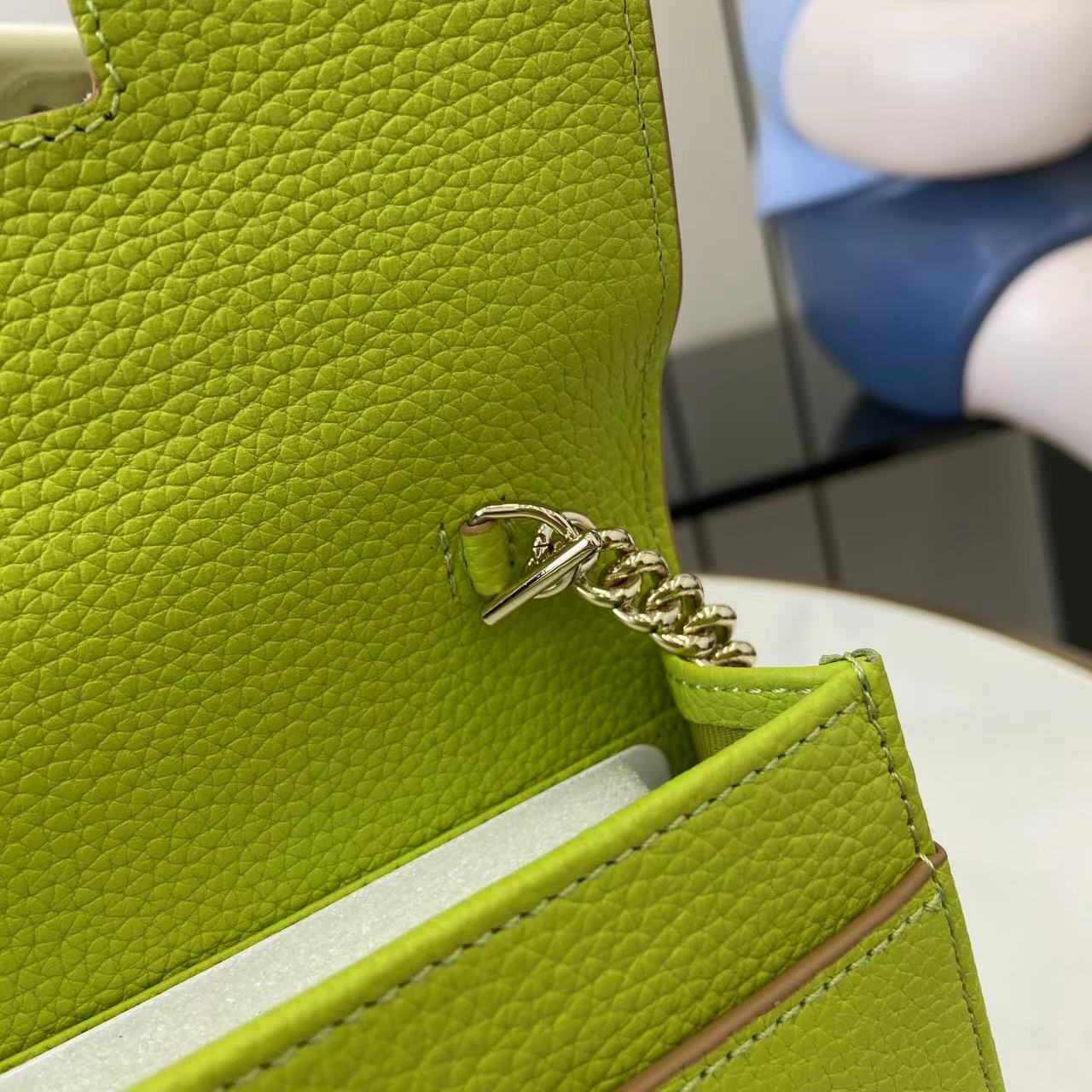 Bagsaaa Gvc*1 GG Marmont WOC 497985 beige and bright green - 20cm